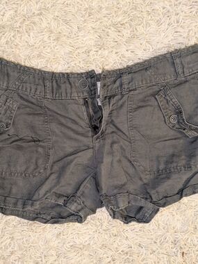 Women's Gray Cargo Pocket Shorts
